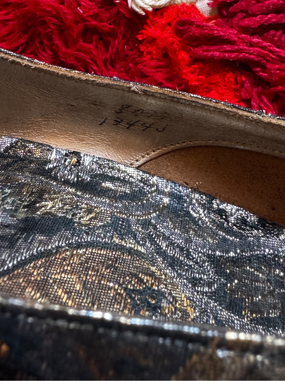 60s Vintage Mod Brocade Pumps Sz 6.5 - Picture 8 of 8